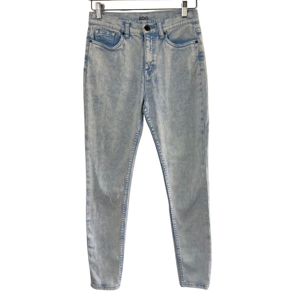 BDG Urban Outfitters Twig Jeans 28 High Rise Acid Wash Skinny Ankle Y2K